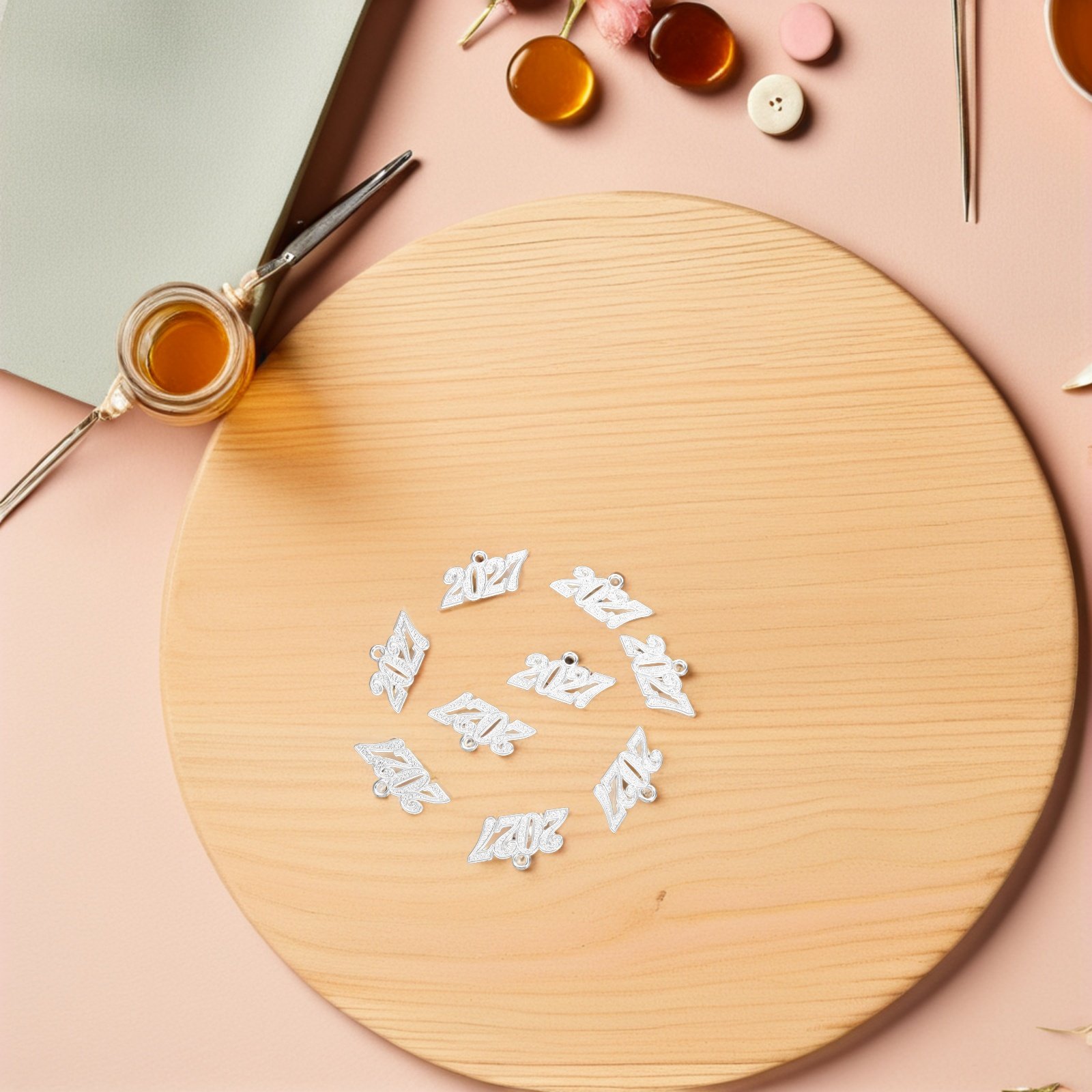 Jewelry Making Classes - 50Pcs 2027 Year Charm Graduation Cap
