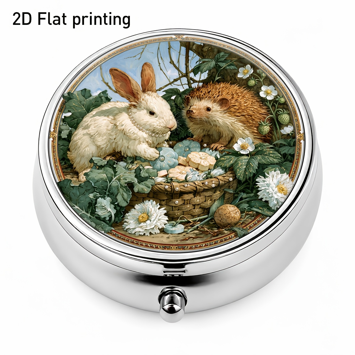 Jewelry Making Store - Floral Basket with White Rabbit and