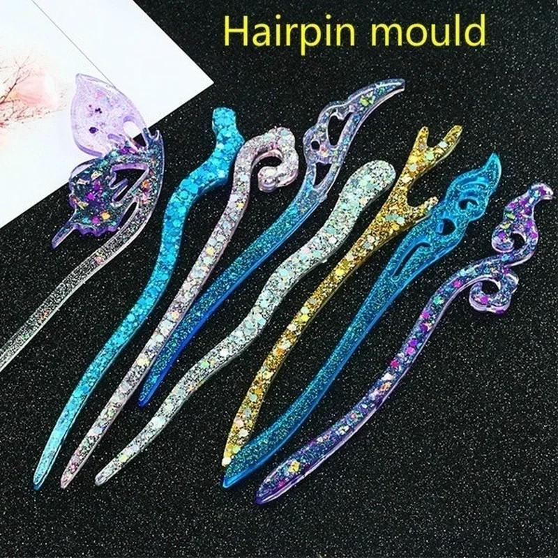 Jewelry Making Resin - New Transparent Hairpin Silicone Special Mould
