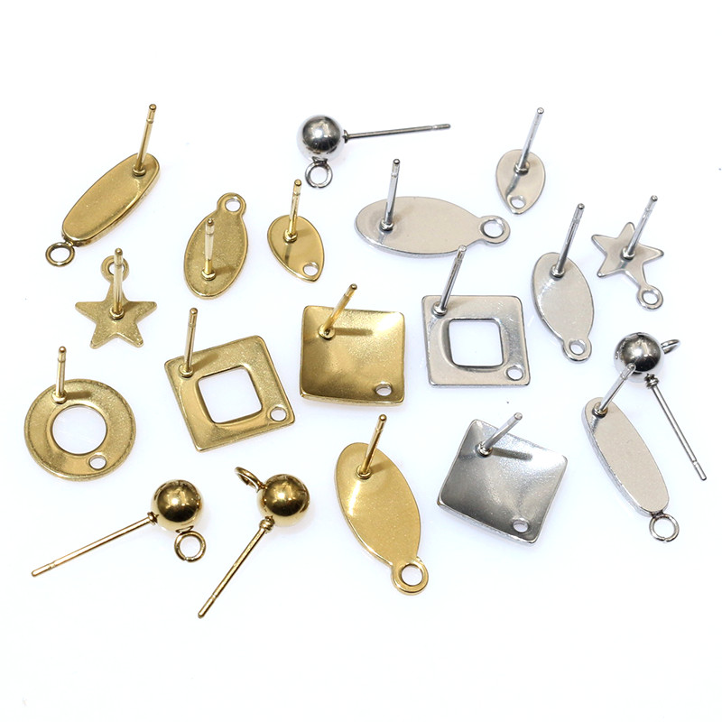 Jewelry Making Kit - 20pcs Stainless Steel Craft Earring Studs