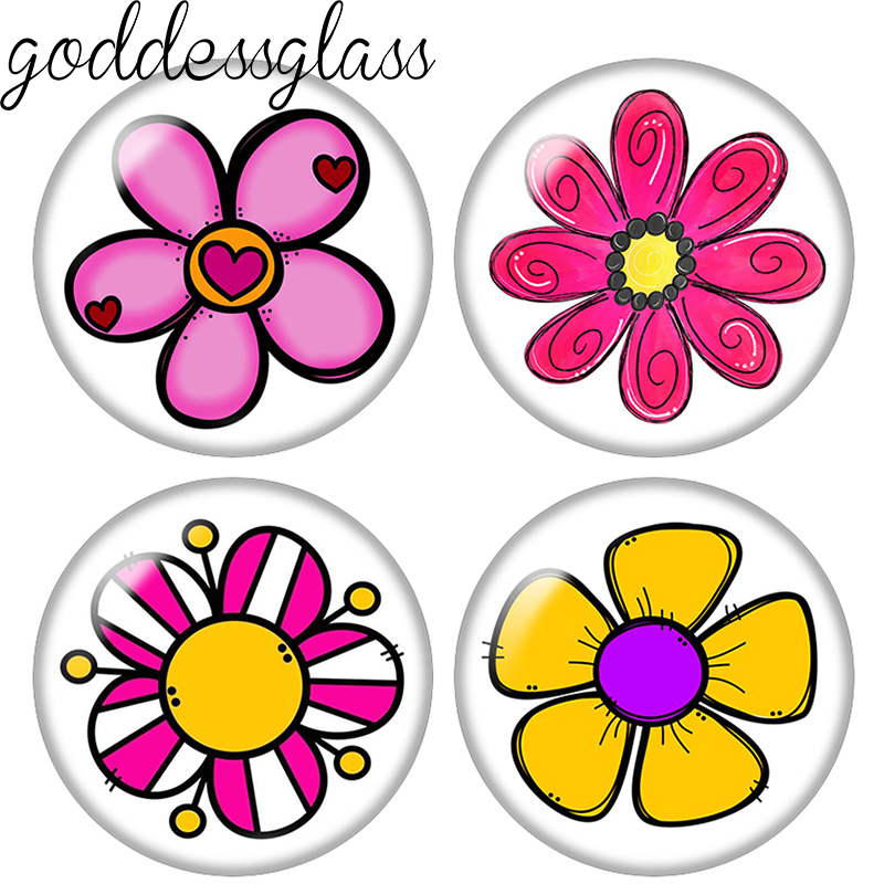 Cartoon drawing Flowers Cute 1 - Jewelry Making Drawing 评论和价格