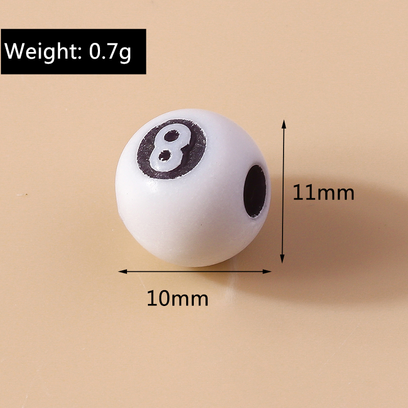 50pcs Resin 3D Black No 8 Bill - Jewelry Making Game 评论和价格
