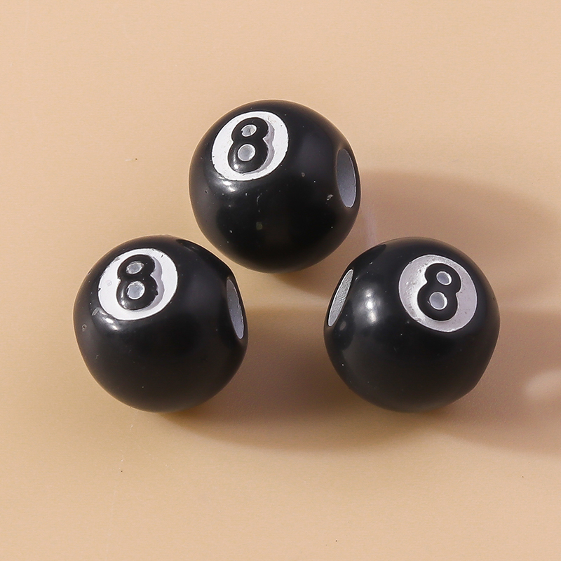 50pcs Resin 3D Black No 8 Bill - Jewelry Making Game 评论和价格