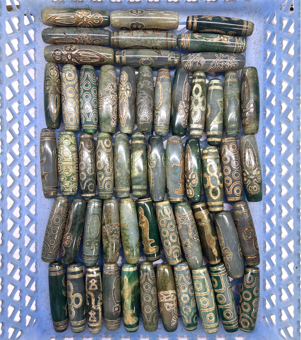 60mm Green Tibentan Dzi Beads  - Jewelry Making Store 评论和价格
