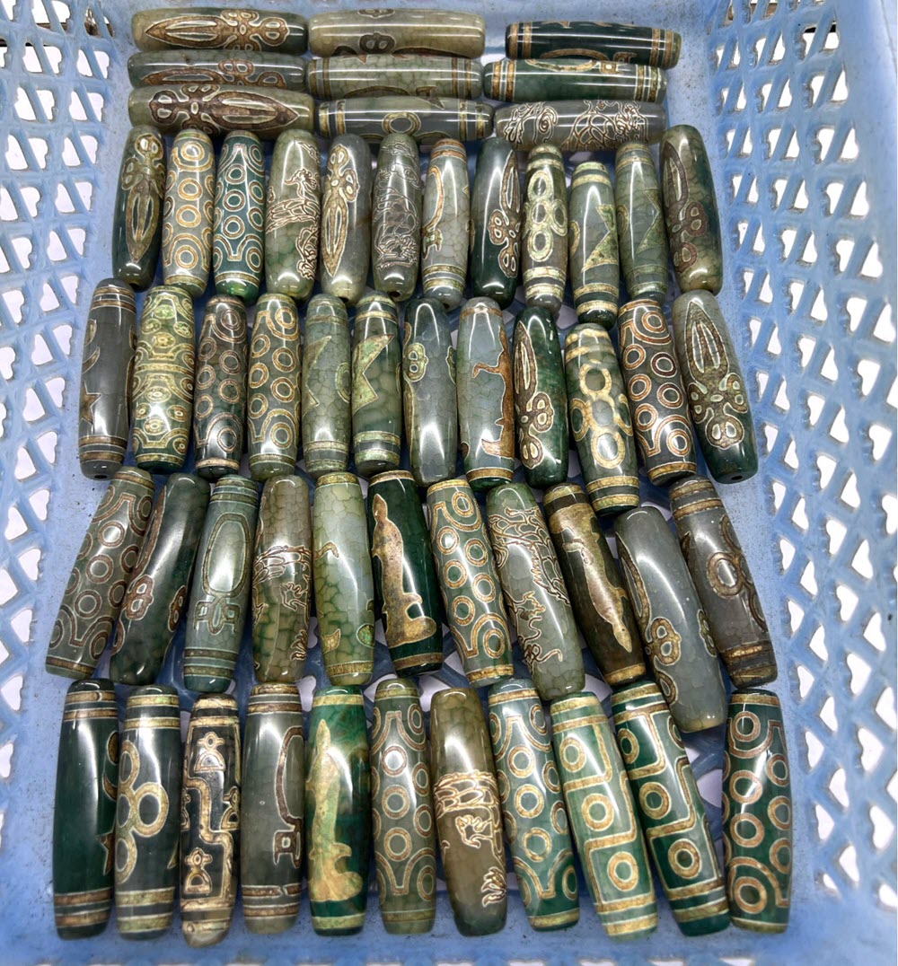 60mm Green Tibentan Dzi Beads  - Jewelry Making Store 评论和价格