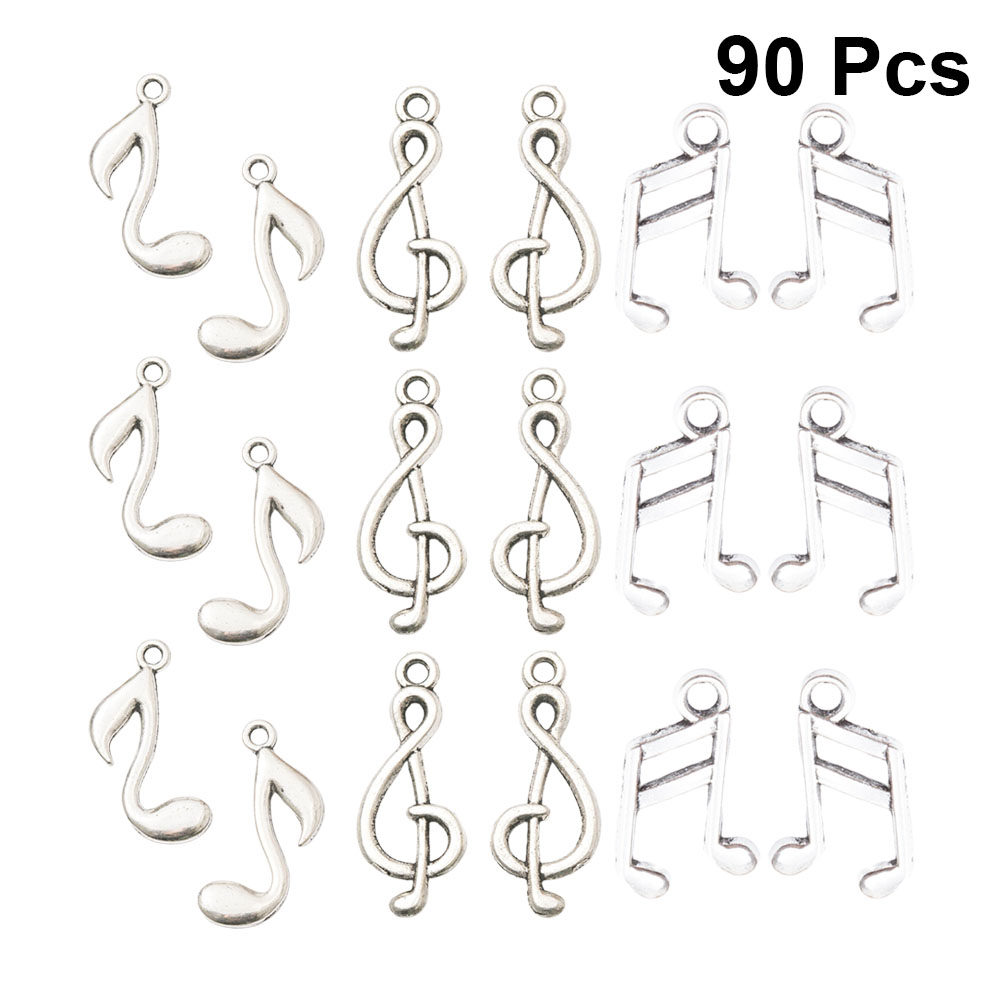 90Pcs Music Note Charms Set Cr - Jewelry Making Notes 评论和价格