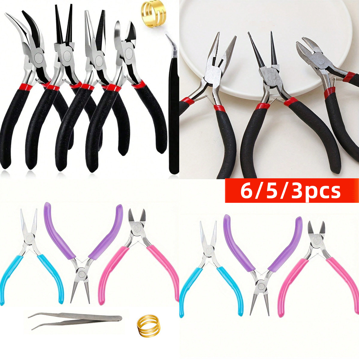6/5/3pcs Jewelry Making Tools  - Jewelry Making Pliers Set 评论和价格