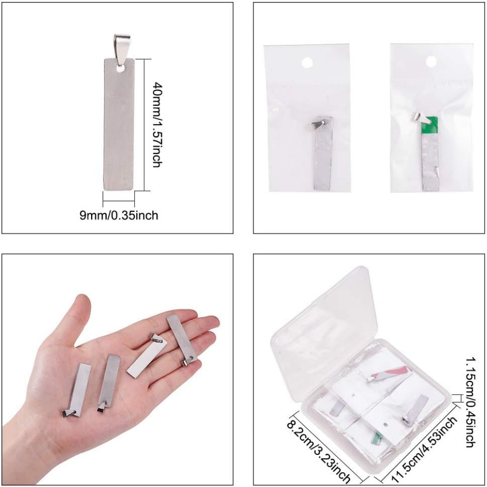20PCS 1.5x0.3 Inch Rectangle S - Jewelry Making Course 评论和价格