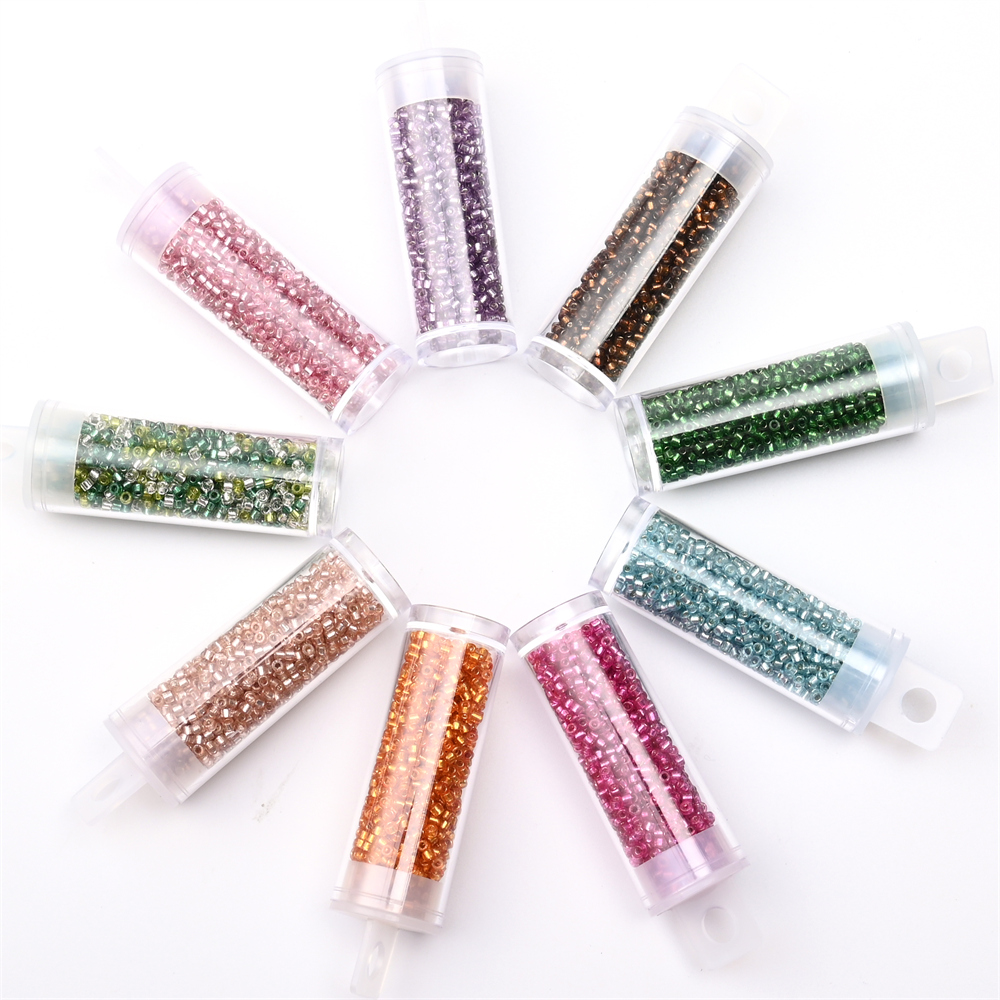 2mm Silver Colour Inside Mini  - Seed Bead Tube 评论和价格