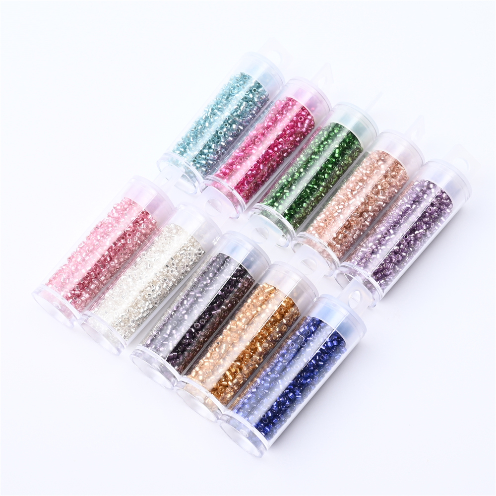2mm Silver Colour Inside Mini  - Seed Bead Tube 评论和价格