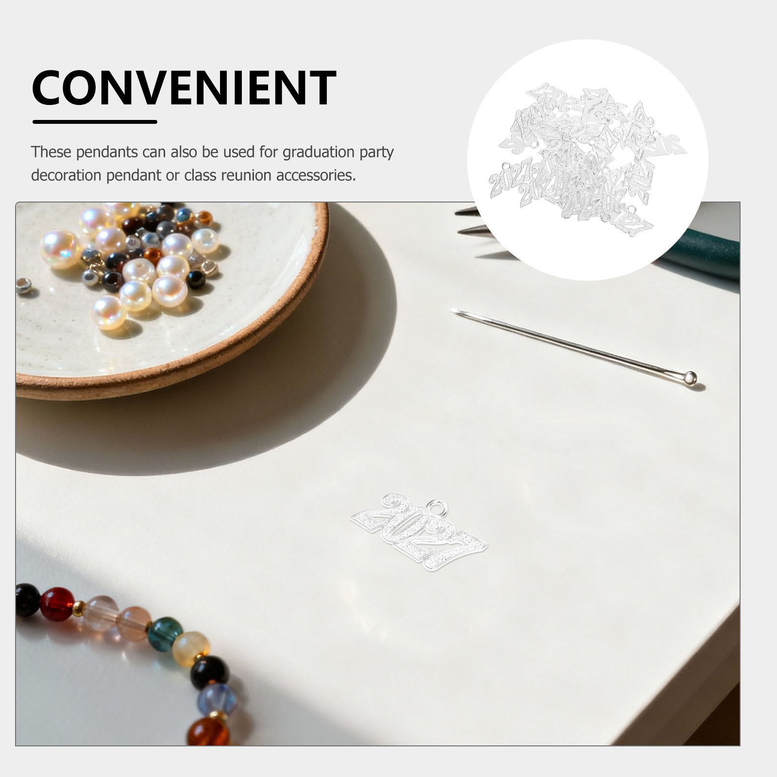 50Pcs 2027 Year Charm Graduati - Jewelry Making Classes 评论和价格