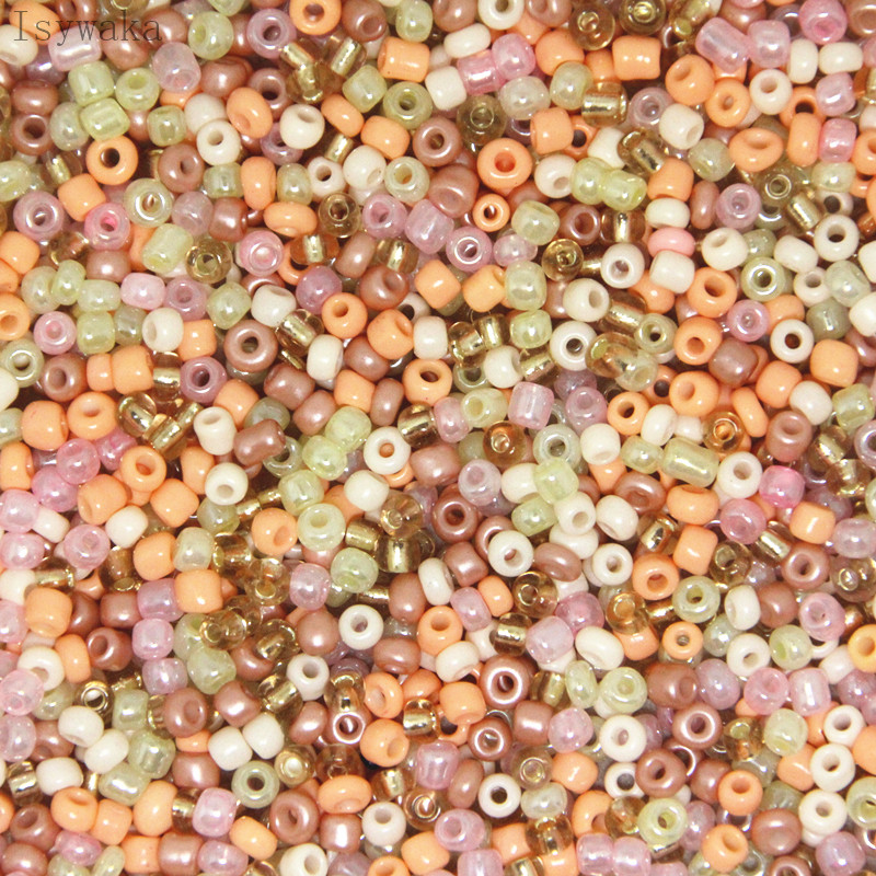 2mm 3mm 4mm Peach Multicolor C - Seed Bead Tube 评论和价格