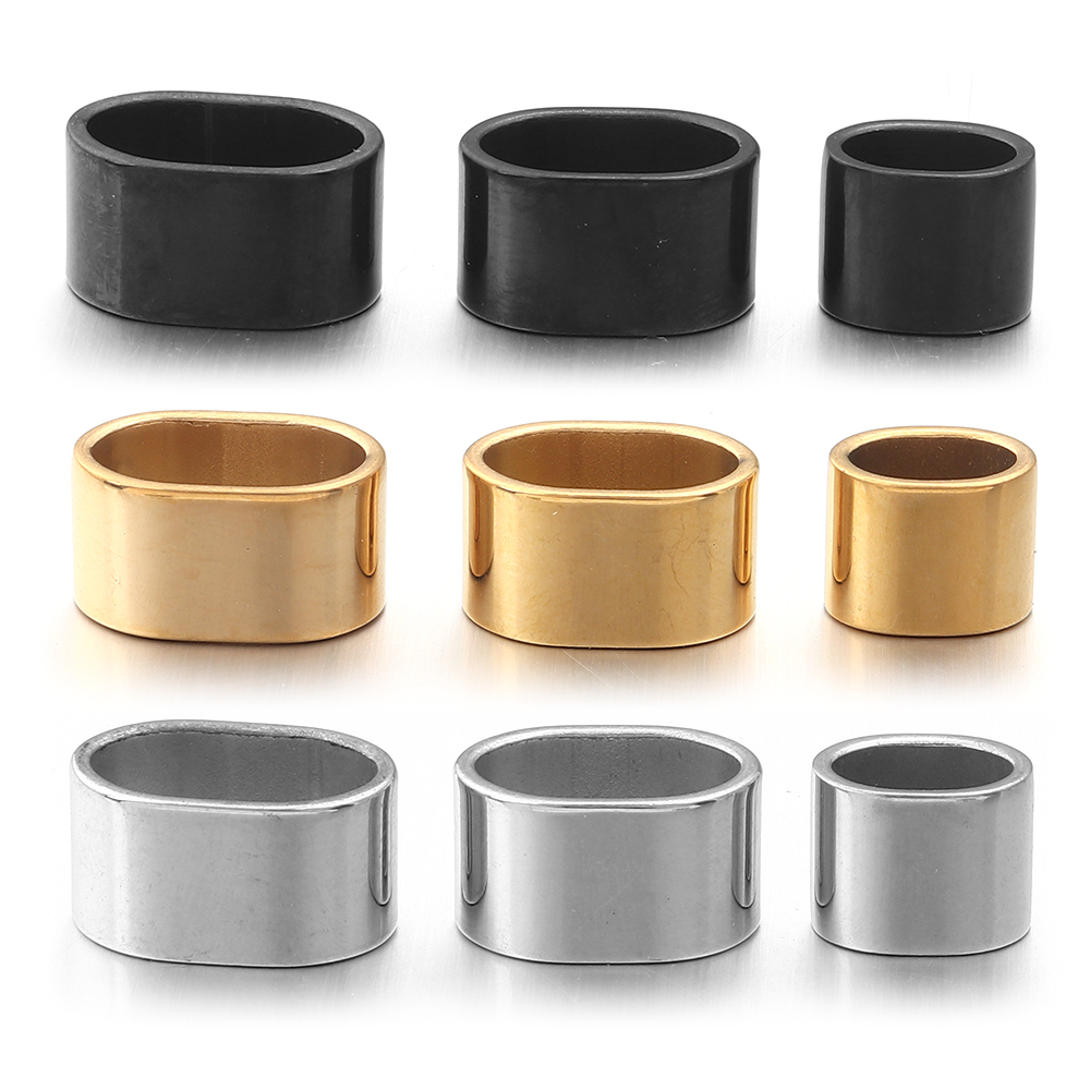 6pcs Flat Stainless Steel Tube - Jewelry Making Bead 评论和价格