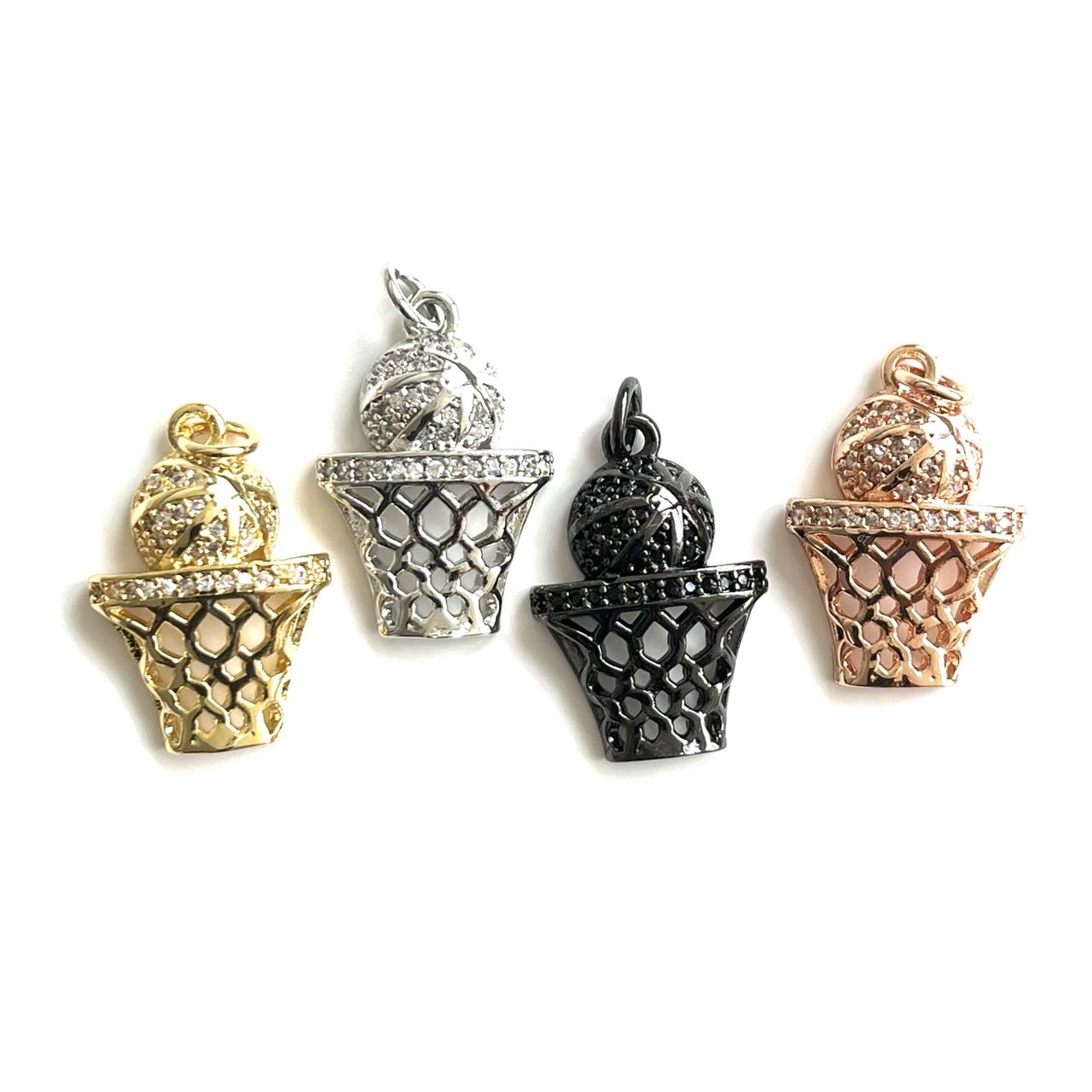 5pcs Zirconia Pave Copper Bask - Jewelry Making Game 评论和价格