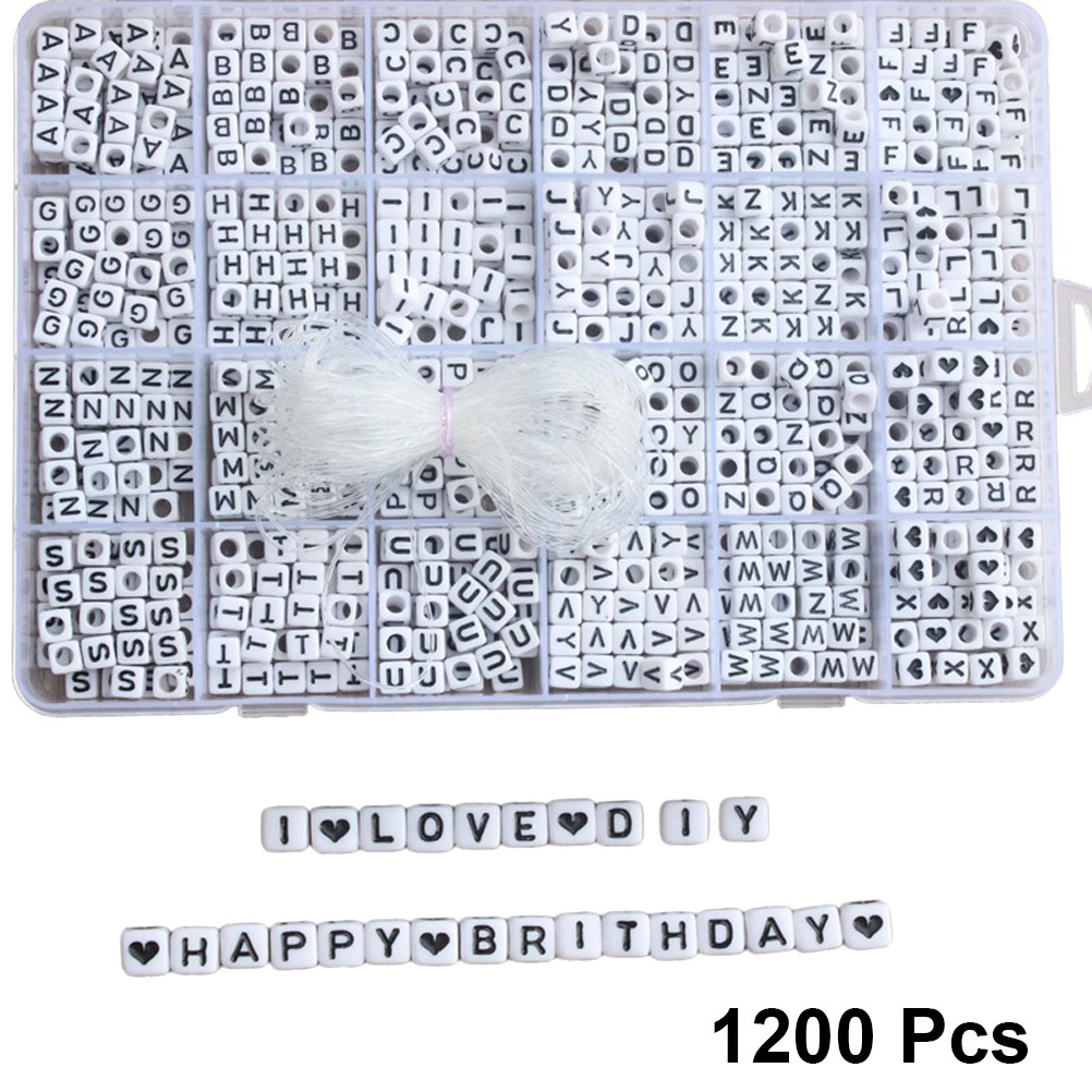 1200pcs Alphabet Beads Set 6Mm - Jewelry Making Game 评论和价格