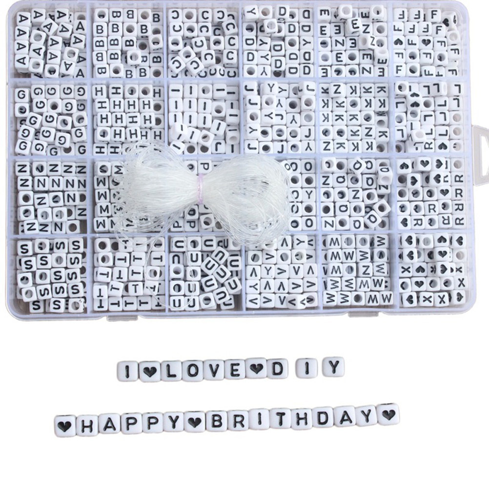1200pcs Alphabet Beads Set 6Mm - Jewelry Making Game 评论和价格