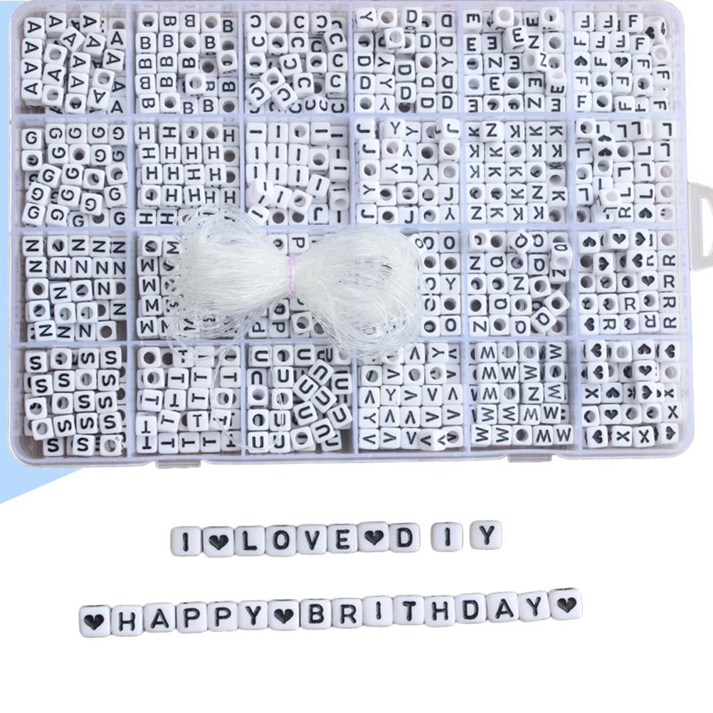 1200pcs Alphabet Beads Set 6Mm - Jewelry Making Game 评论和价格