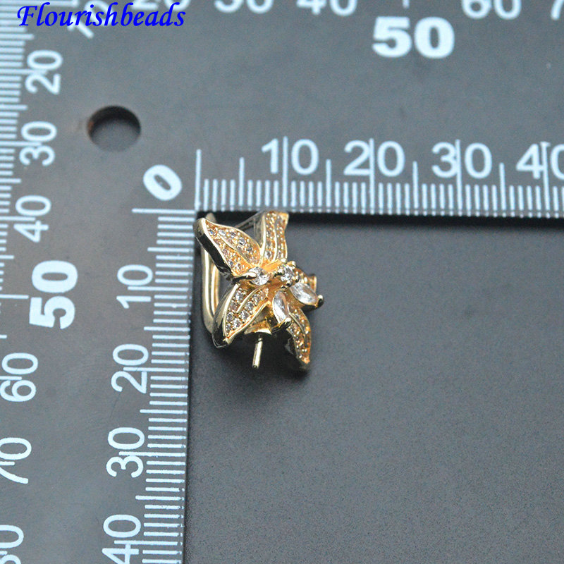 30pc Pin Style CZ Paved Flower - Jewelry Making Kit 评论和价格