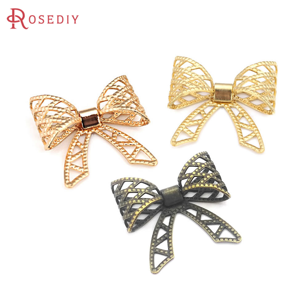 18K Gold Color Brass Grid Bow  - Jewelry Making Store 评论和价格