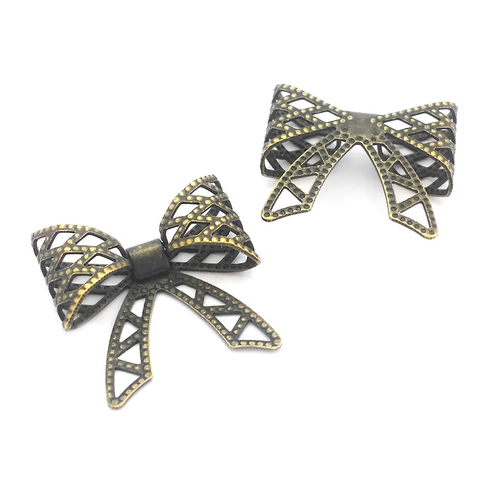 18K Gold Color Brass Grid Bow  - Jewelry Making Store 评论和价格