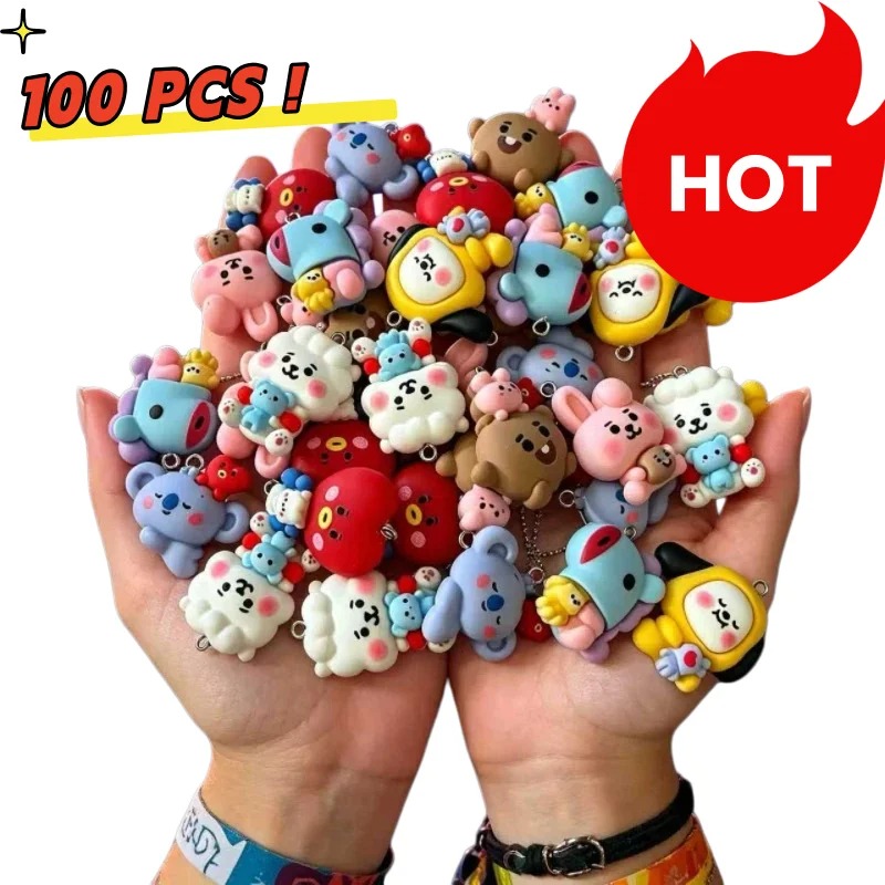 7pcs BT21 Resin Cartoon Charm  - Jewelry Making Resin 评论和价格