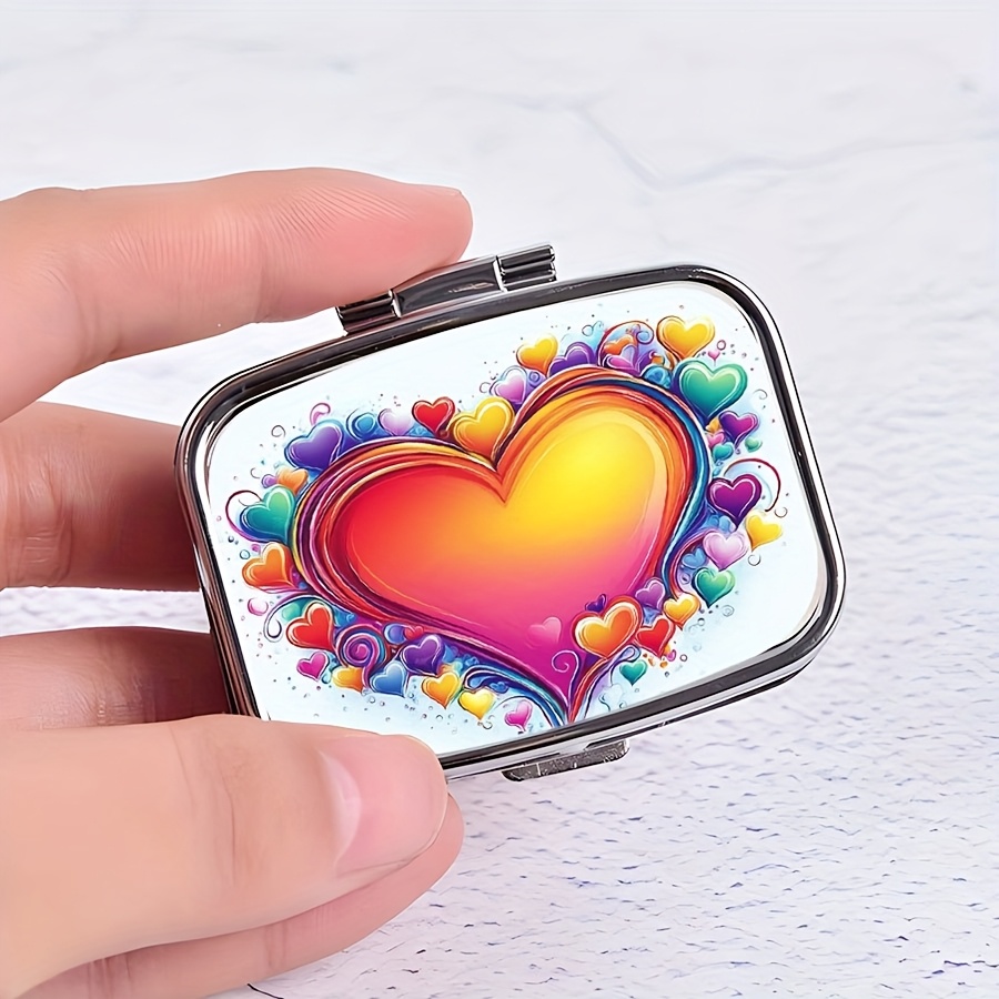 1 Heart-Shaped Mini Pill Box,  - Jewelry Making Store 评论和价格