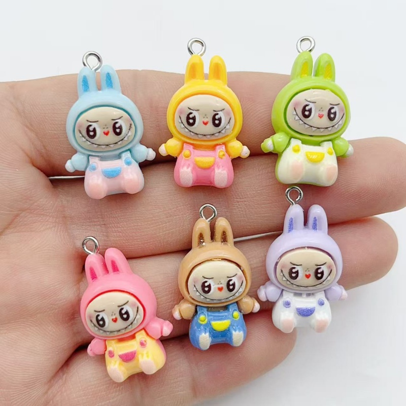 10Pcs Kawaii Rabbit Strawberry - Jewelry Making Resin 评论和价格