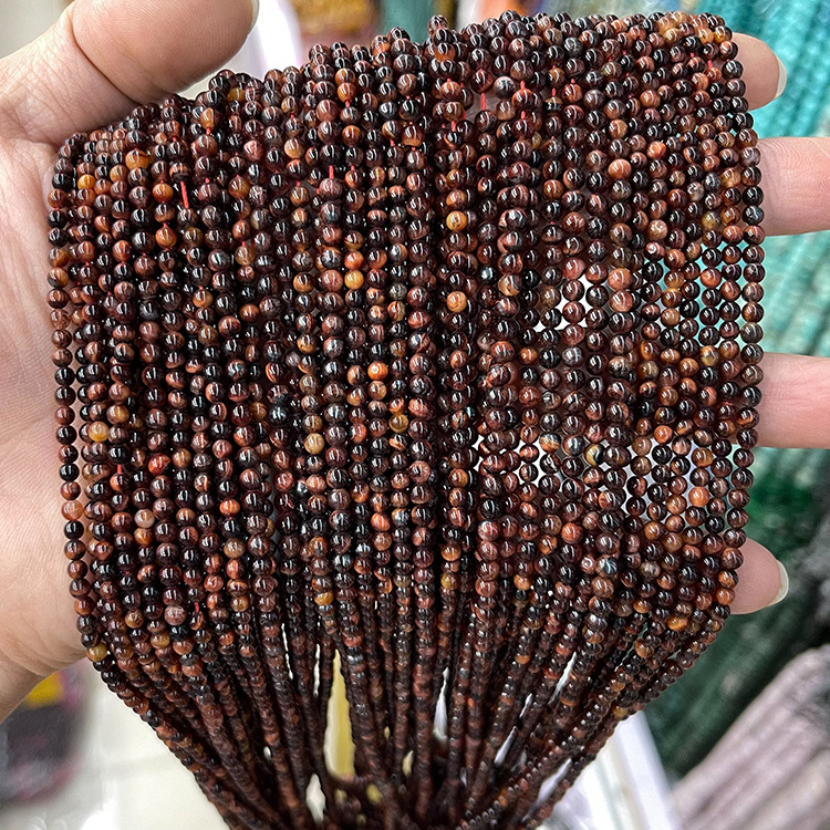 3mm natural stone beads granet - Jewelry Making Store 评论和价格