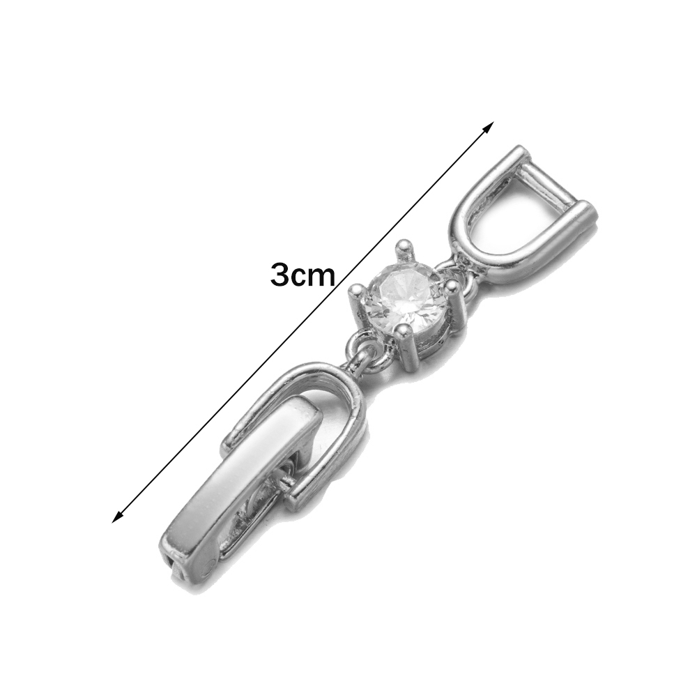 5pcs White Gold Plated Crystal - Jewelry Making Kit 评论和价格