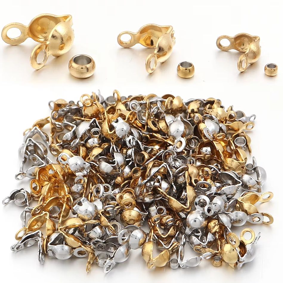 40-200pcs Stainless Steel Conn - Jewelry Making Bead 评论和价格