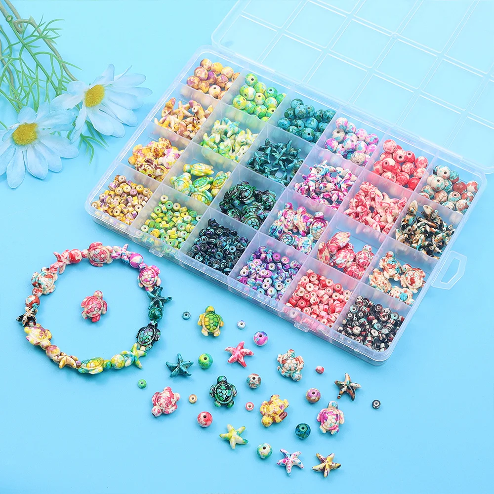 6/46/558pcs Multi-color Turquo - Jewelry Making For Birthday Party 评论和价格
