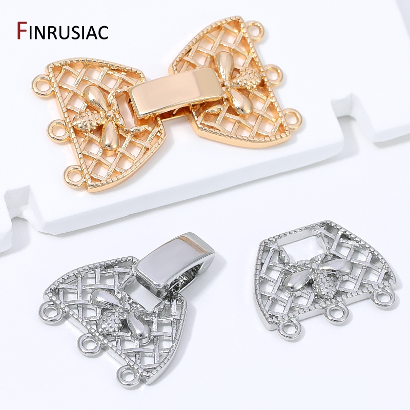14K Gold Plated Brass 3-Row Pe - Jewelry Making Bead 评论和价格